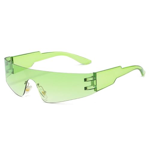 Lunettes de sport vertes monoverre offrant une protection stylée en plein air