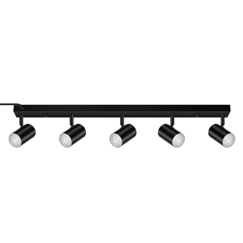 BoostArea Plug in Track Lighting, LED Track Light Kit, Black