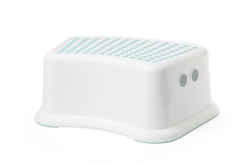 IKEA Kinderhocker FÖRSIKTIG Tritthocker Schemel - 13 cm hoch - weiß/türkis IKEA Kinderhocker FÖRSIKTIG Tritthocker Schemel - 13 cm hoch - weiß/türkis