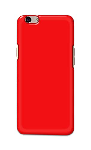 Image of PRINTFIDAA Printed Hard Back Cover Case for Oppo F1s | Oppo A59 Back Cover (Plain Red) -1803