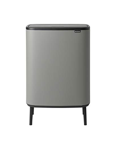 Brabantia 130663 Bo Touch Abfalleimer Hi Recycling 2x30Liter,mienralgrau