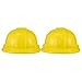 HANABASS 2Pcs Kids Hard Hat Construction Party Hats Plastic Lightweight Engineering Safety Helmet Toys for Birthday and Holiday Dress up Play