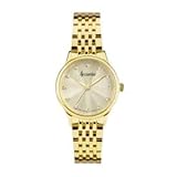 Accurist Dress Ladies 28mm Quartz Watch in Champagne with Analogue Display, and Gold Stainless Steel Strap 77003
