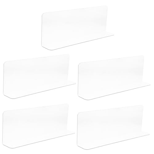 BUGUUYO Shelf Dividers for Stores 10pcs Plastic Snack Goods Separators Simple Design