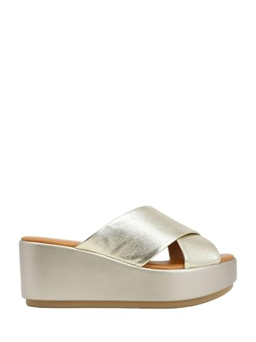 Sandales compensées dorées Valleverde 24405 pour femme