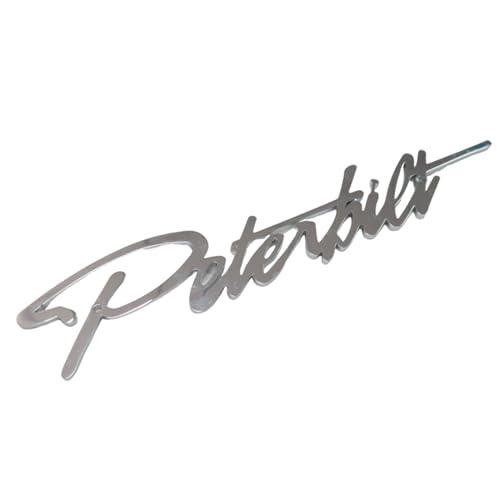 Image of Custom Stainless Logo Name Emblem Plate Fit for Peterbilt Side Frond of Hood Accessory Grille Fender
