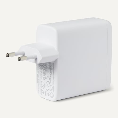 Amazon Basics USB-C-Wandladegerät mit Nano-GaN-Technologie und Schnellladefunktion, 120W, 3 Anschlüsse für Laptops, Tablets, Telefone, Weiß – Ansicht 4