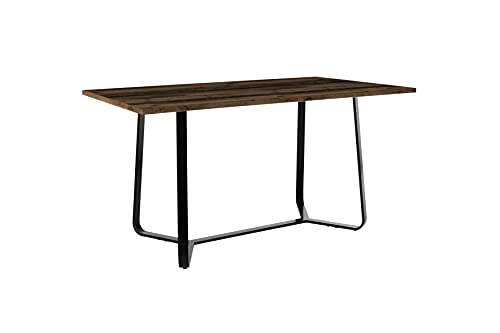 byLIVING Esstisch Talea/Moderner Küchentisch in Old-Wood-Optik/Gestell Metall schwarz pulverbeschichtet/Großer Esstisch/B 140, H 76, T 90 cm