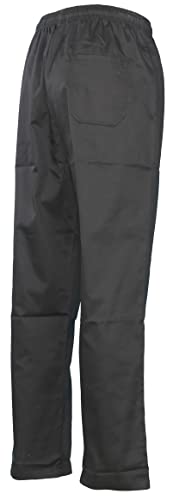 Leqc 2-Pack Essential Baggy Classic Black Chef Pants (Large) #TOP1