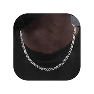 ChainsHouse Miami Cuban Link Chain Necklace for Men, 4.8mm/6mm/10mm/14mm Width, 14K Gold Plated/Stainless Steel/Black Mens Chunky Hip Hop Necklace Curb Chains, 14"-30" Length, Come Gift Box