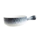 CIYODO Keramische Suppenschüssel mit Griff Praktische Backschüssel für Bbq Camping und Partys Robuste Spülmaschinenfeste Servierschüssel Leicht zu Reinigen und Ergonomisch Gestaltet