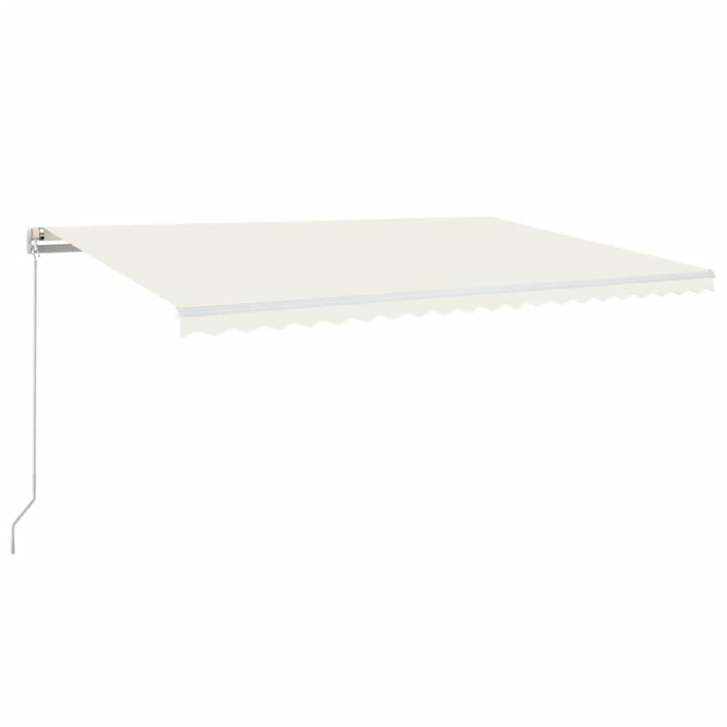 vidaXL Tenda da Sole Retrattile Manuale 500x300 cm Crema