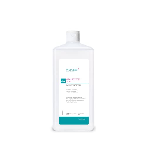 ProPulsan - VIRAPROTECT PLUS alkoholfreies Händedesinfektionsmittel I hohe Hautverträglichkeit 500ml - VAH & DIN EN1500 - Hochwirksam gegen Bakterien & Viren 99,999%, Pilze, Hefen - Made in Germany Cover