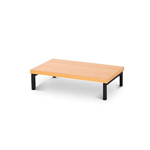 【ジャパンスマイル 】【D25xH10xW40cm/ナチュラル】日本製 モニター台 机上ラック モニタースタンド キーボード 収納 木製 木目 卓上 液晶モニター台 ノートパソコン収納 デスクラック オフィス テレワーク 在宅勤務 tks-stbk2508-40-wd