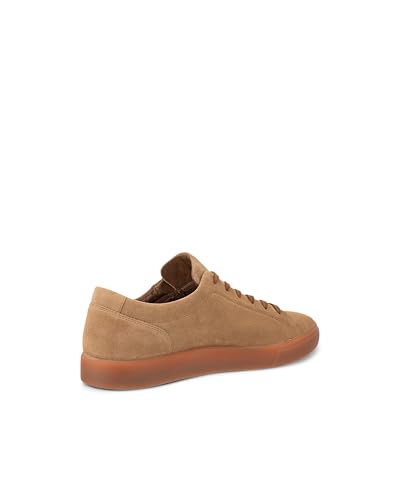 ECCO Men's Soft 10 Premier Tie Sneaker, Camel Suede, 9-9.5