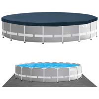 Intex Swimming Ø 610 x 132 cm Pool Frame Pool Set Prism Rondo 26756 – Bild 8