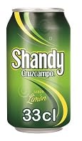 Cruzcampo Shandy al Limone, Birra Analcolica al Limone, Lattina da 33 cl, Confezione da 6