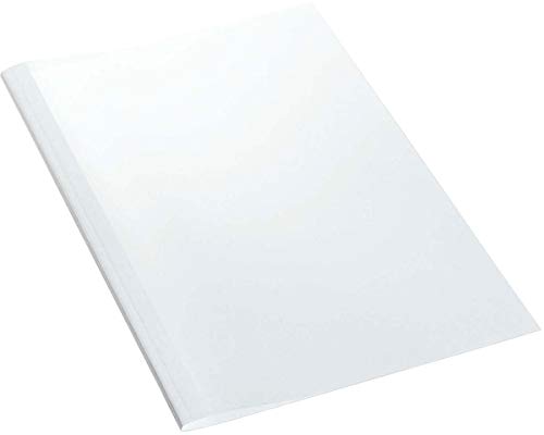 LEITZ® Thermobindemappe, Karton, 240 g/m², transparenter Vorderdeckel, A4, 10 mm, für: 100 Blatt, weiß (100 Stück), Sie erhalten 1 Packung á 100 Stück