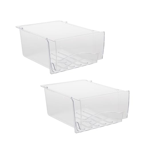 GE WR32X21098 Vegetable Tray – 19 1/2 Inch Wide, 11 3/4 Inch Tall, Pack of 2