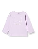 Pinokio Baby - Mädchen Long Sleeve Happy Day, 95% Cotton, 5% Polyester Grey Melange with Cat, Unisex Gr. 74-110 Blouse, Violet Lilan, 92 EU