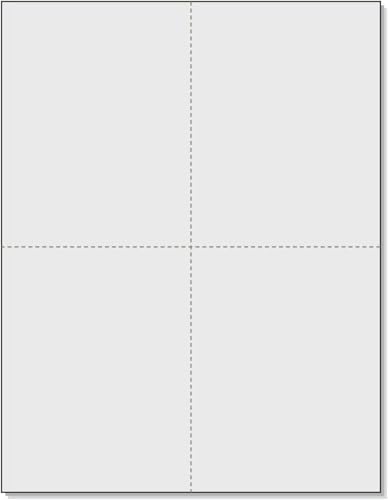 Cartes postales microperforées 4 par page de couleur buff pour imprimantes de bureau