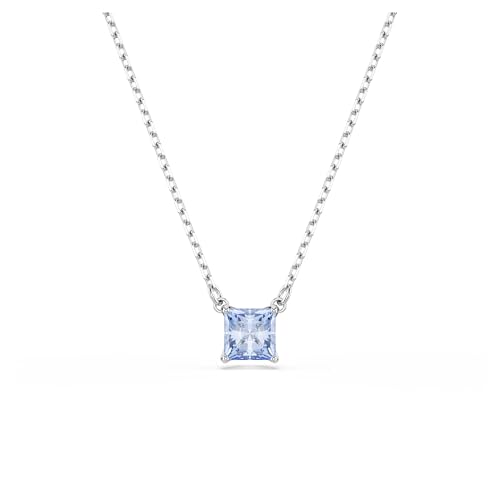 Swarovski Pendente Matrix, Taglio squadrato, Blu, Placcato rodio