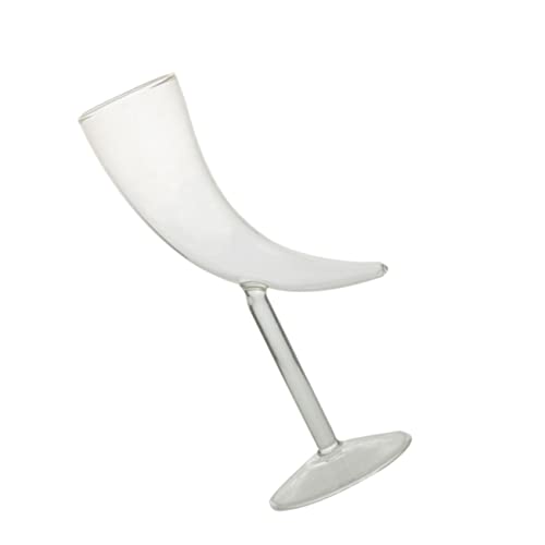 MOLUCKFU Unbreakable Glasses Set of 2 Unique Drinking Glasses Crescent Moon Shape Design