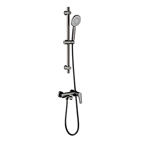 Robinet de baignoire pivotante gris à mitigeur mono-commande pour salle de bain moderne