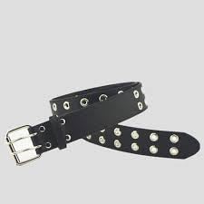 LUKSOFT 4 Leather Waist Belt Punk Rock Grommet Belt for Jeans Party Body Jewelry Accessories for Women and Girls 42 inch