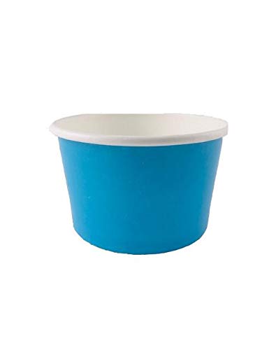 Ice cream paper cups 4 oz. (Case Of 1000 pcs BLU) Perfect For Eating Frozen Desserts, Ice Cream, Frozen Yogurt, Cereal, Hot Soups, Yogurt