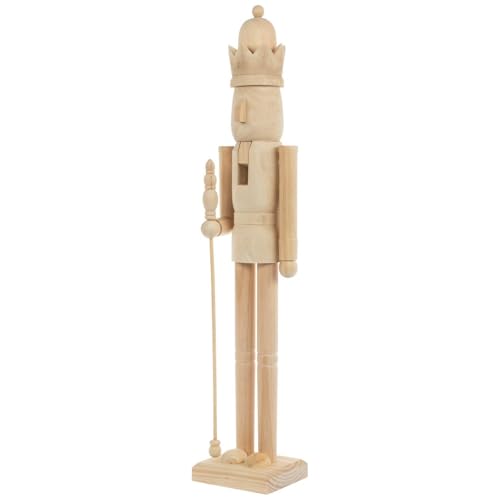 Hobby Lobby DIY Unfinished Wooden Nutcracker Figure, Natural Wood, Paint-Ready Christmas Decoration (36