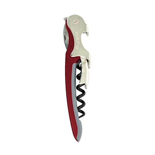 Franmara Soft-Touch Murano Two-Step Waiter Corkscrew with Nonstick Spiral (Burgundy)