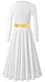 QZSH Praise Dance Dresses for Women Liturgical Dance Dress Fit Full Length Metallic Long Sleeve Dancewear,Upper Lining(238109-07-M)