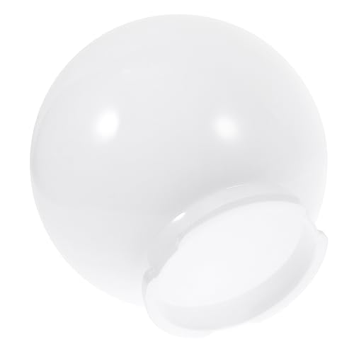 TOGEVAL Pantalla Esférica Lámpara De Acrílico Color Milkwhite Cubierta Redonda Para Farola De Patio Protector De Lámpara De Pared Para Decoración