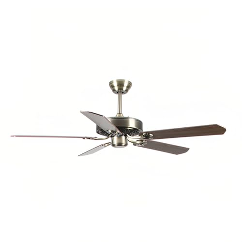 Ventilador de Techo con Control Remoto, Ventilador de Techo Silencioso, 5 Aspas Reversibles, Control Remoto, para Dormitorio, Salon, Cocina, Temporizador(42in/105cm)