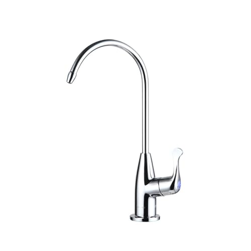 Grifo de fregadero de cocina premium de cobre color plata brillante