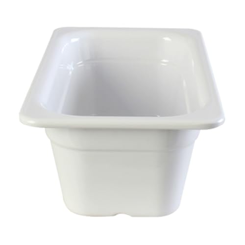 GN1144W Food Pan, 1/4 GN, 4" deep, Stackable, Anti-Jamming, for Cold & hot Foods, Melamine, White, BPA Free, NSF