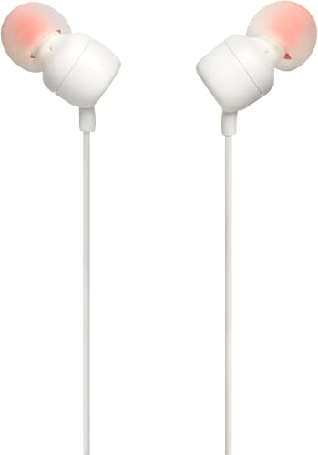 JBL T110 Pure Bass in-Ear Headphones - White
