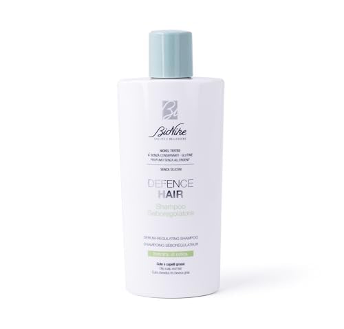 BioNike Defence Hair, Shampoo Seboregolatore per Capelli Grassi ad Azione Purificante, con Estratti di Ortica, Serenoa Serrulata e Peptide Undecilenico per Capelli più Voluminosi e Leggeri, 200 ml