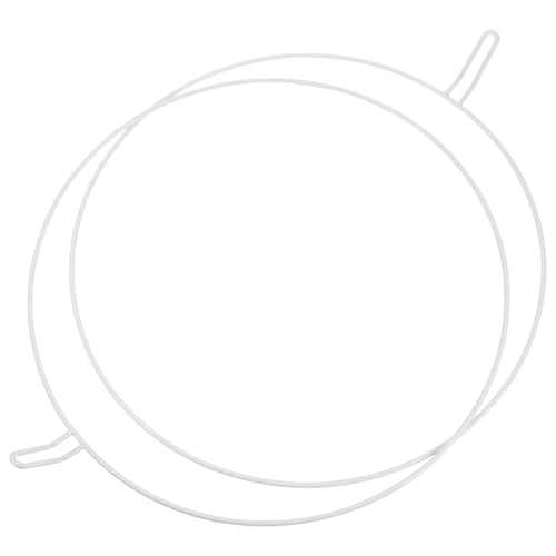 MAGICLULU Aros Blancos para Dosel de Cuna Ñiño, Soporte Metálico Redondo de Hierro, Diseño Portátil y Fácil Instalación para Uso en Casa, Paquete de 2 Piezas