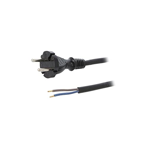 Câble CEE 7/17 trop court ? Cordon PLASTROL 4,5m en gomme noire 2x1,5mm2 anti-nœud