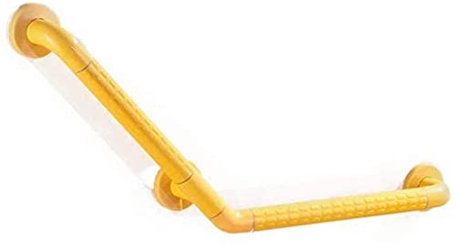 handrail Handles Bathtub Grab Bars Toilet Grab Bars Curved Armrest Bathroom Shower Anti-Skid Handle Armrest 45 cm Elderly Children Stainless Steel Handle/Yellow