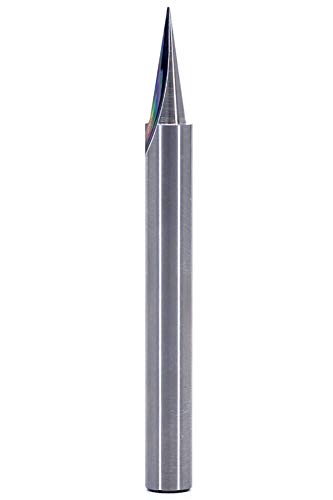 Image of YONICO Router Carving Bits CNC Engraving Solid Carbide V Groove 18 Degree Zero Point 1 /4-Inch Shank 14104q