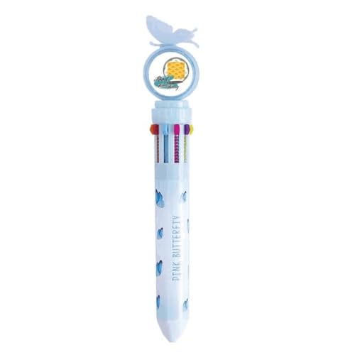 Stylo à bille rétractable multicolore style Hong Kong PineFruit Bun pour fournitures scolaires