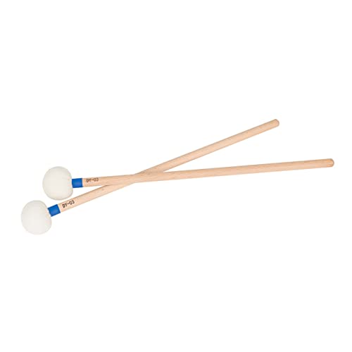 Baquetas de percusión con mango de madera y punta de fieltro, 2 piezas miniatura 3