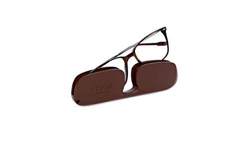 Nooz Optics - Gafas de Lectura luz azul corrección +2 Hombre y Mujer para Ordenador, Smartphone, Gaming o Televisión - Forma Rectangular - Color Tortoise - Colección Bao