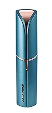 Image of Cleanfly Hair Removal for Women, Painless Premium Eyebrow Trimmer USB Rechargeable Conture Hair Remover and Exfoliation Device for Face and Body with Built-in LED Light Lipstick Style (Green)