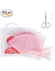 Pretty See Invisible Double Eyelid Tape Natural Double-sided Eyelid Tapes Makeup Eyelid Sticker with Round-head Scissors and Fork-type Stick, 572 Pieces