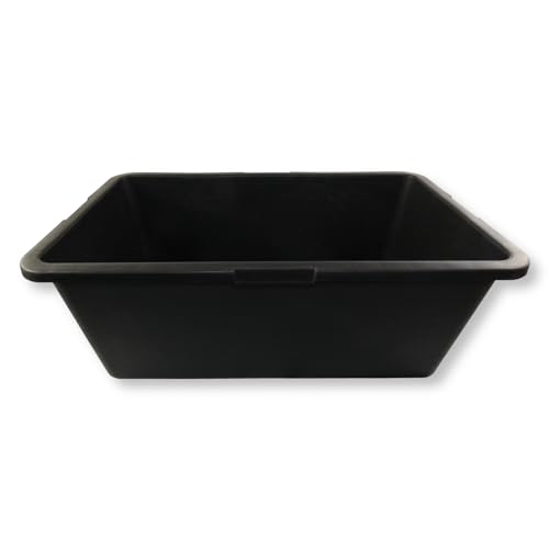 DEWEPRO® Bac à Mortier Rectangulaire Noir 80L - Robuste et sans Poignée pour Chantier et Jardin - Idéal pour Professionnels et Bricoleurs, Capacité 80L, Dimensions...