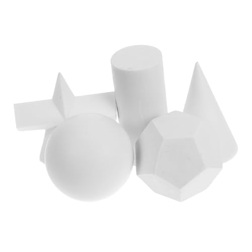 Happyyami 5個 幾何学デッサン用樹脂模型点 多様形状スケッチ用ミニジオメトリ彫像 耐久性テクスチャー付きインテリア装飾 学習用模型